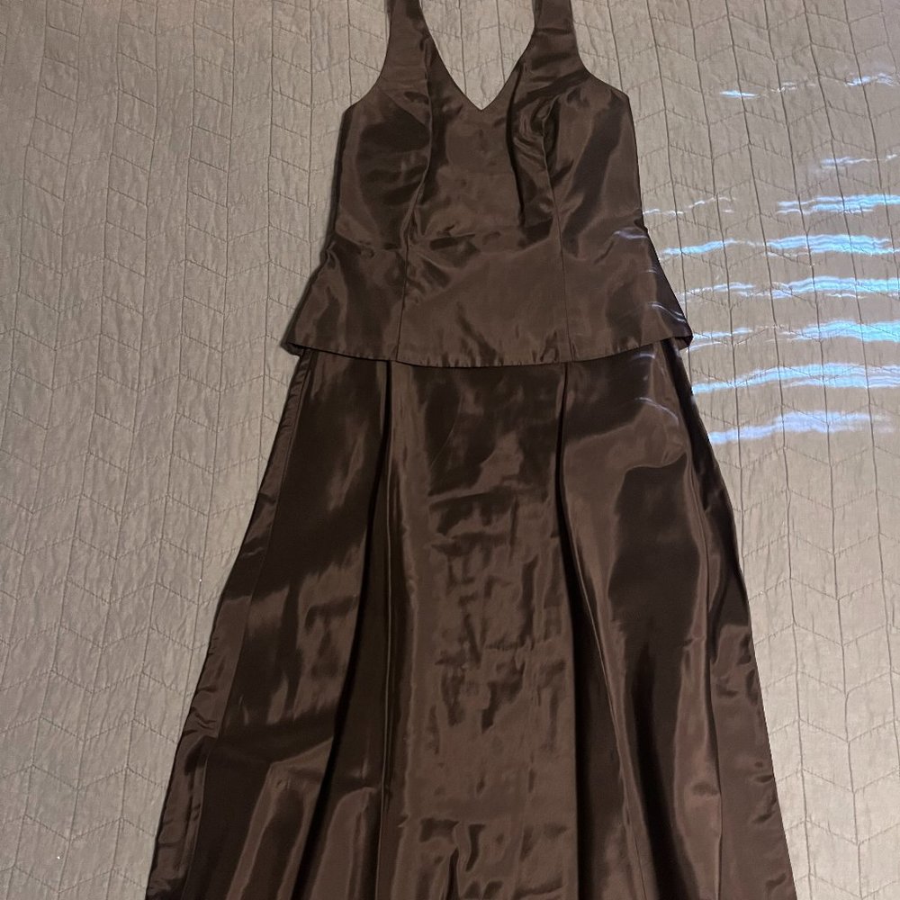David's Bridal 2-Piece Black Cocktail/Bridesmaid Set, Size 6
